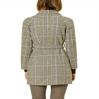 Единствени поволни цени за женски раглан со долг ракав со долги ракави, измешани палто со ровови со карид