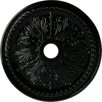 Ekena Millwork 1 2 OD 4 ID 1 2 P Винзор Медалјон, рачно насликан црн бисер
