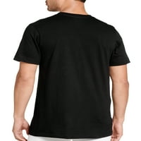 Ockокеј Essentials® Машка маица со памучна маица, пакет, под-подморница на вратот на екипажот, удобност, големини мали, средни, големи, екстра големи, 2xl, 3xl, 6852