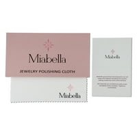 Miabella Women's'simsенски 5- КТ сино бел сафир црн родиум позлатен сребрена овална манжетна