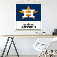 Хјустон Астрос - Постер за лого wallид со магнетна рамка, 22.375 34