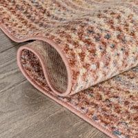 Добро ткаен родео апстрактен простор за килим, 7 '5', траен, подолг килим, глобален инспириран боемски шема, супер мек куп