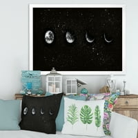 Дизајн на „Ноќното небо со модерните врамени уметнички печати на месечината“
