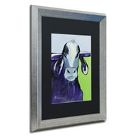 Трговска марка ликовна уметност Bull Drool II Canvas Art by Pat Saunders-White, црна мат, сребрена рамка