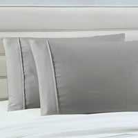 Manor Ridge Luxury GSM четкан микрофибер хипоалергичен перници, сет од 2, бели, стандард