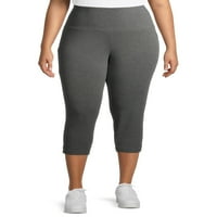 Terra & Sky Slim-Leg High Rise Slim Fit Capri Legging Count Pack