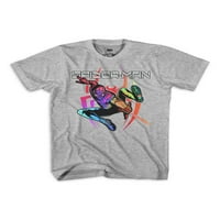 Marvel Spiderman Boys Miles Miles Morales скок и графичка маица со кратки ракави, 2-пакет, големини 4-18