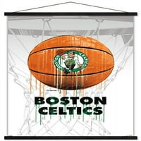 Бостон Селтикс - Постери за wallидови со топка со магнетна рамка, 22.375 34