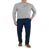 Chaps Men's Straight Fit Coast Sain Wash дамки отпорни на рамен предниот класичен чино пантоло