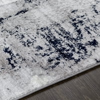 Уметнички ткајачи Wanderlust Апстрактна област килим, сребрен јаглен, 8'10 12'4