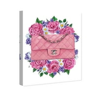 Wynwood Studio Fashion and Glam Wall Art Canvas Prints 'Memories за кукли - чанти од розови рози II' - розови, бели
