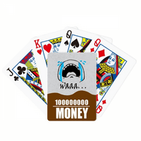 Плаче Црна Симпатична Разговор Шема На Лице Покер Играње Карти Смешни Рака Игра