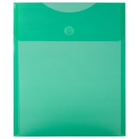 Пластични коверти за кука и јамка, 9,8х11,5, 12 пакувања, зелена боја