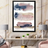 ДизајнАрт „Беж сина и розова облачност“ модерна врамена уметничка печатење