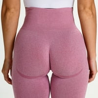 Беспрекорно Кревање Задник Хеланки За Вежбање За Жени Јога Панталони Со Висок Струк Пинк С
