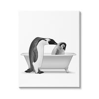 Ступел Индустрии Пингвин И Пиле Бања Када Животни И Инсекти Сликарство Галерија Завиткани Платно Печатење Ѕид Уметност