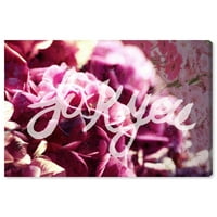 Студио Wynwood Studio Floral and Botanical Modern Canvas Art - розови цветни букети цитат, wallидна уметност за дневна соба,