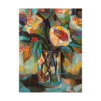 Трговска марка ликовна уметност „витраж цветна“ платно уметност од etteанет Вертитес
