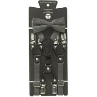 Колекција Genevive Giings Grey Linen Bow Tie & Sustanders Setter
