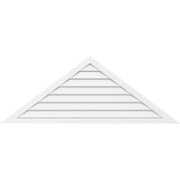 36 W 15 H Триаголник Површински монтирање PVC Gable Vent Pitch: Нефункционален, W 2 W 1-1 2 P Brickmould Frame