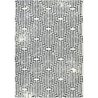 63 90 1,1 геометриски меки килим со бела површина