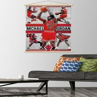 Мајкл Џордан - Колаж Ѕид Постер Со Дрвена Магнетна Рамка, 22.375 34