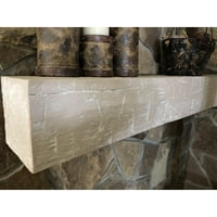 Ekena Millwork 8 H 10 D 84 W Pecky Cypress Faa Wood Camplace Mantel, старост пепел