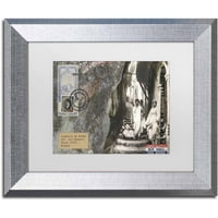 Трговска марка ликовна уметност „Арапски скали“ платно уметност од Ник Банток, бел мат, сребрена рамка