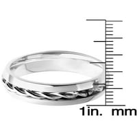 Крајбрежен накит полиран од не'рѓосувачки челик изопачен јаже вметнат прстен