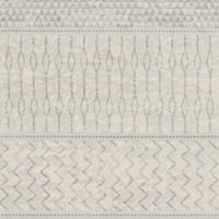Уметнички ткајачи монако племенски килим, сребрена сива боја, 6'7 круг