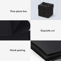 Кутија за подароци за креативна експлозија, Scrapbooking со рачно изработена фото -албум, црна од Мопкси