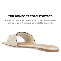 Collection Collection Womens Treena Tru Comfort Fonam се лизга на лизгање на рамни сандали