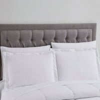 Доби Стрип кревет во торба за утешителски лист со кревет здолниште Шам сет Кинг - Бело