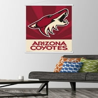 Аризона Којоти - Постер за лого wallид со дрвена магнетна рамка, 22.375 34