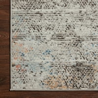 Лолои II Бјанка колекција Биа-сива мулти, апстрактна област килим 11'-6 15 '