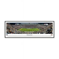 Чикаго мечки - YD Night - - Blakeway Panoramas NFL Print со стандардна рамка