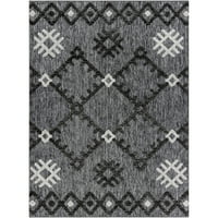 Уметнички ткајачи Еилон Трелис Глобален област на килим, црна јаглен, 8 '10' '