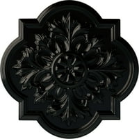 Ekena Millwork 20 OD 3 4 P Bonetti тавански медалјон, црна бисер со рачно насликан
