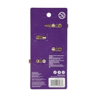 Goody® Slideproof Creassless Clips Clips Purple и White, 4CT