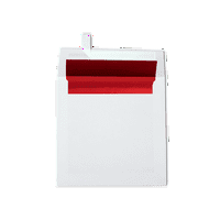 Luxpaper фолија наредени квадратни коверти W Peel & Press, Бела црвена LU LU, 500 пакувања