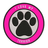 Сакај го мојот Териер 3.5 Апликација За Везена Лепенка Со Железо Или Шиење-Семејно Милениче Кучешки Раси На Кучиња Животни Шепа