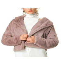 Уникатни поговори за исечени јакна од женски измет лаптено крзно меки палто
