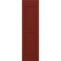 Ekena Millwork 18 w 79 h Americraft Две еднакви рамни плочи за надворешни работи на вистински дрвени ролетни, црвено од бибер
