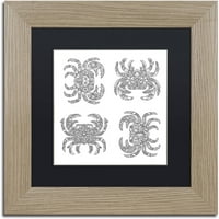 Трговска марка ликовна уметност ракови платно уметност од Филипо карду, црна мат, рамка за бреза