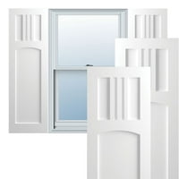 Ekena Millwork 18 W 72 H TRUE FIT PVC San Miguel Mission Style Fixed Mount Sulters, недовршени