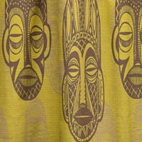 DesignArt „Племенски маски за маски“ Тропски панел за завеси