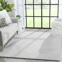 Добро ткаена опал сртот текстура на цврсто бело модерно крзно од фау 2'11 тркалезен килим