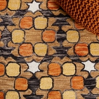 Аспен Винсент Геометриска област килим, светло жолт портокал, 5 '8'