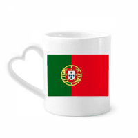 Португалија Национално Знаме Европа Земја Шолја Кафе Церак Чаша За Пиење Стакло Чаша За Срце
