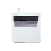 Luxpaper A Foil обложени коверти, 1 4, Peel & Press, lb. White W сребрена обвивка, пакет